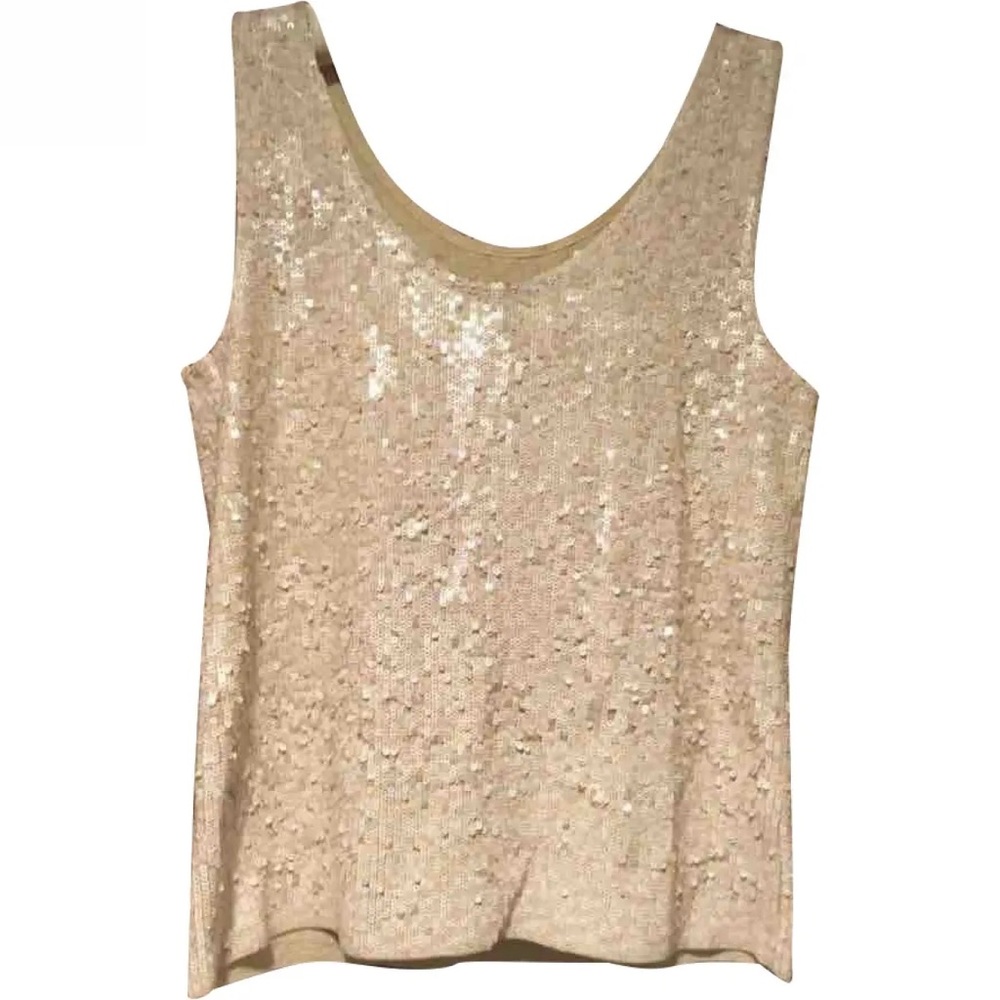J. Crew Cream Sequin Tank